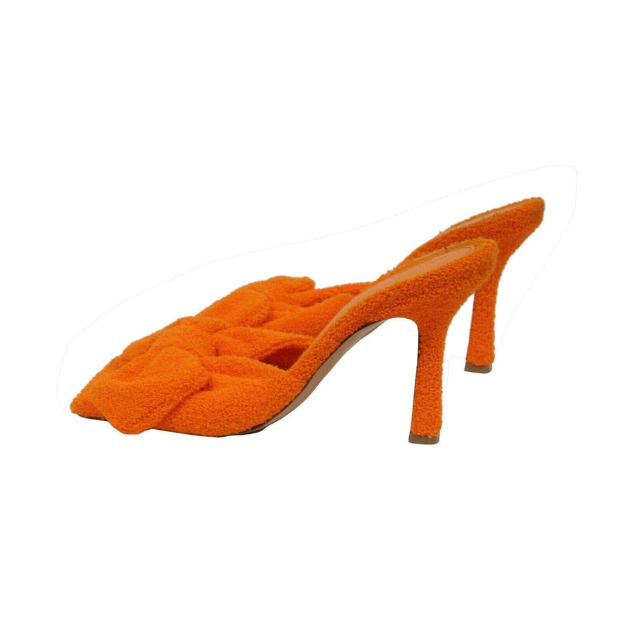 Bow Mules Size US 7 37 Orange Terry Cloth Open Toe Sandals Bottega Veneta 