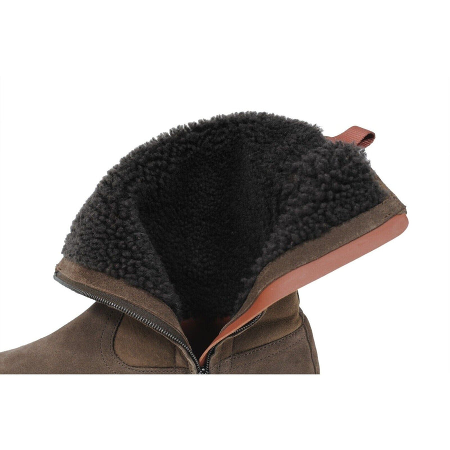 Brown Shearling Fur Ultimate Walk Suede Boots Loro Piana 