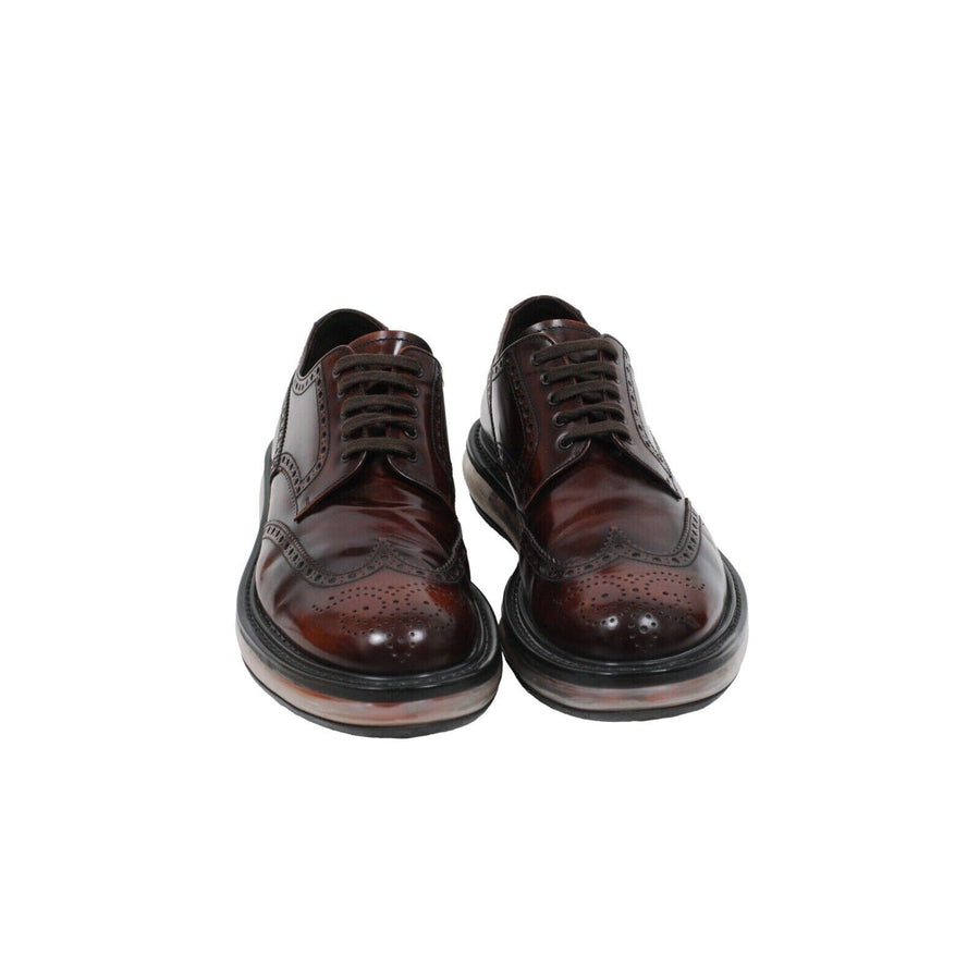 Burgundy Red Leather Levitate Derbys PRADA 