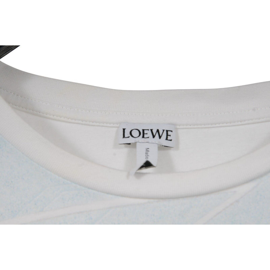 Loewe Racing Nascar T Shirt White Blue Cotton Short Sleeve Distress