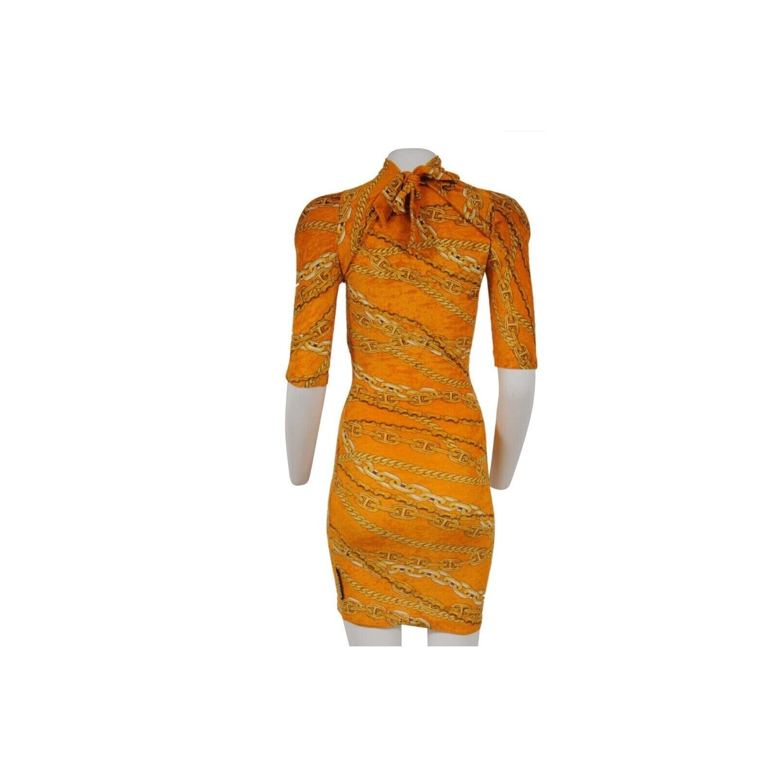 Orange chain print dress best sale