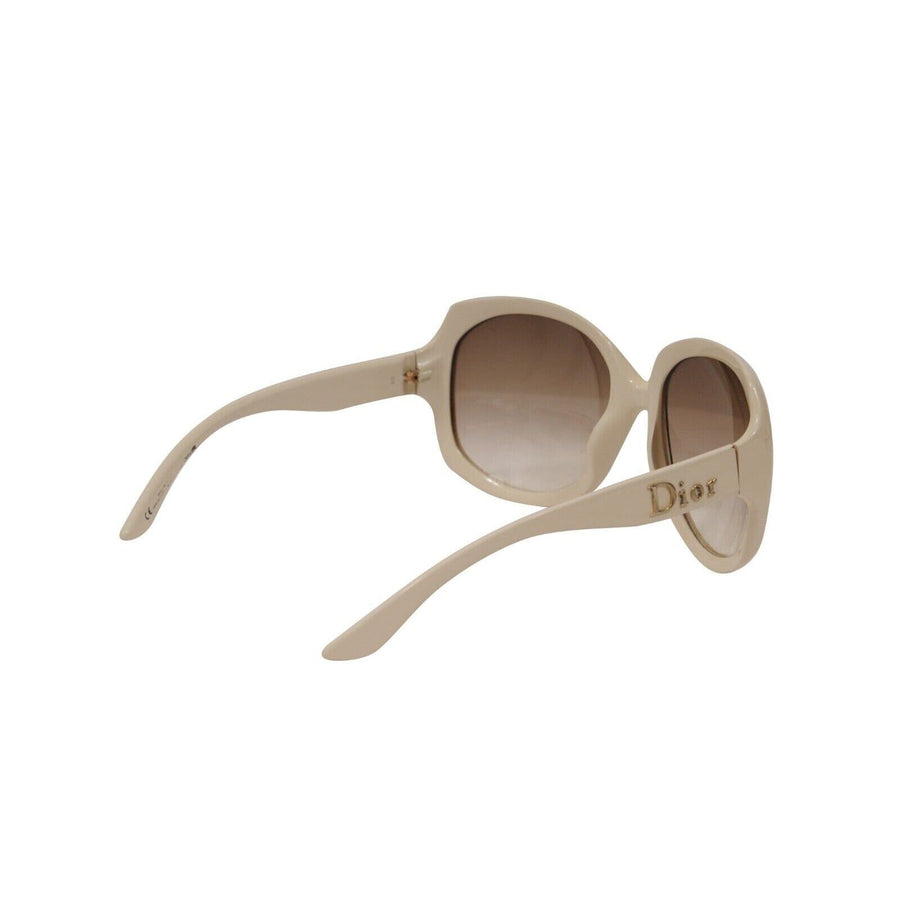 Christian Dior Glossy 1 Oversized Sunglasses Cream Logo Y2k IT