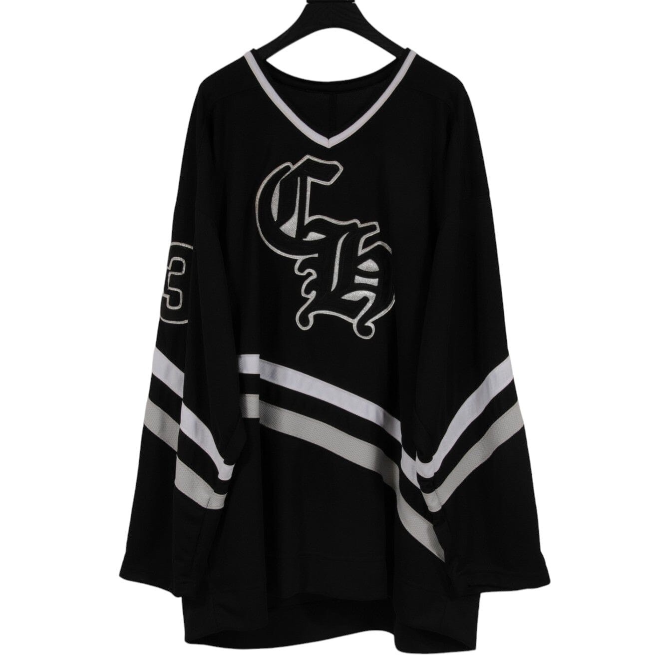 Chrome Hearts CH Leather Cross Patch Hockey Jersey Size XXL Black