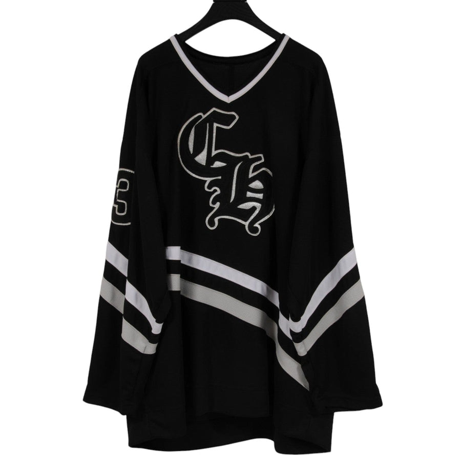 Chrome Hearts CH Leather Cross Patch Hockey Jersey Size XXL Black