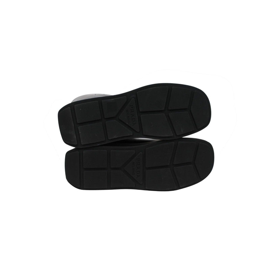 Chunky Platform Boots Black Leather Runway Ankle High Prada 