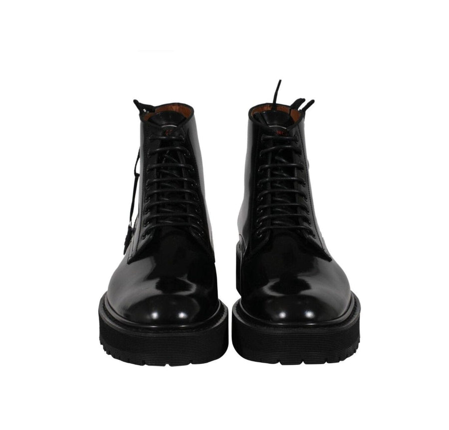 Givnechy Combat Boots US11 EU44 Black Leather Side Zip Lace  display picture 1