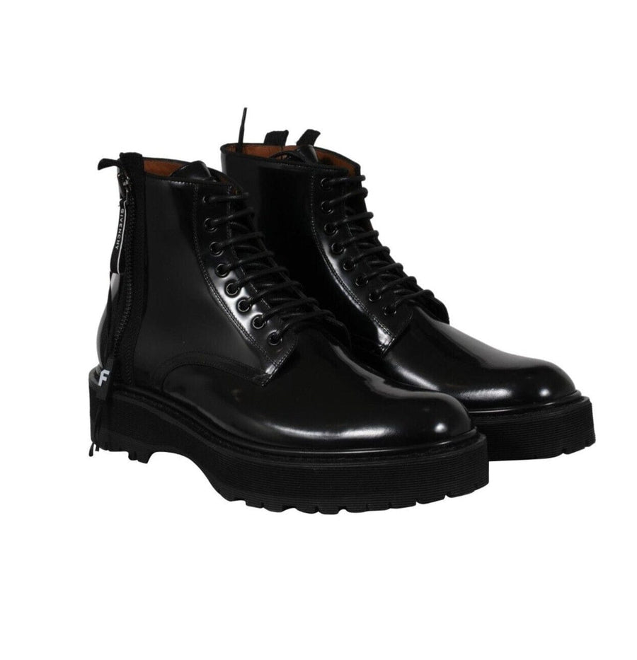 Givnechy Combat Boots US11 EU44 Black Leather Side Zip Lace  display picture 3