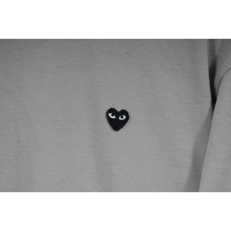 Comme Des Garcons Play Mens Heart Logo T Shirt Large Gray Cotton Short Sleeve Comme Des Garcons 