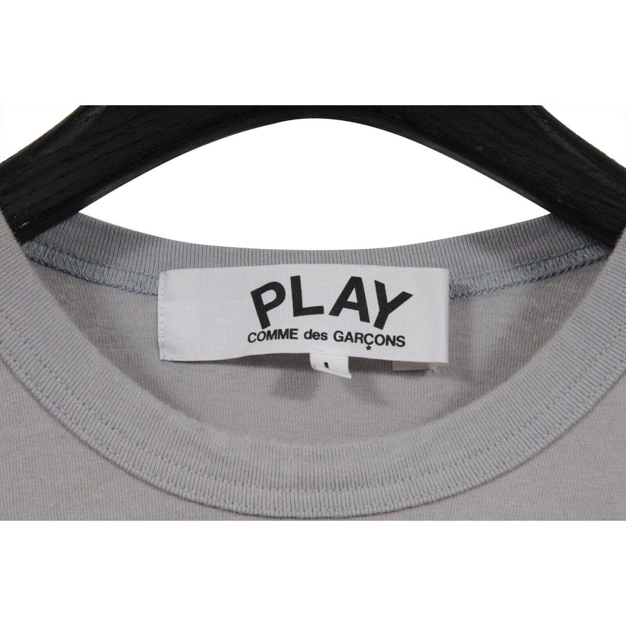 Comme Des Garcons Play Mens Heart Logo T Shirt Large Gray Cotton Short Sleeve Comme Des Garcons 