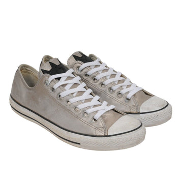 Converse Chuck Taylor Metallic Silver Low Top Sneakers CHROME HEARTS 