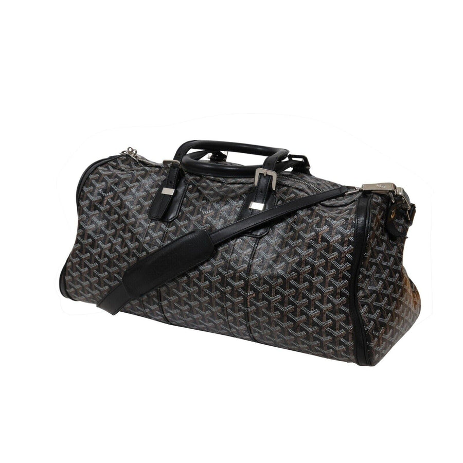 Croisiere 45 Black Duffle Bag Travel Leather Carry On Weekend Shoulder Strap GOYARD 