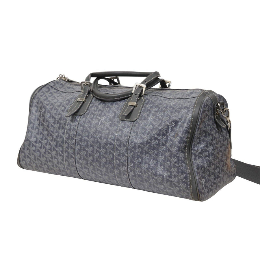 Croisiere 45 Grey Leather Duffle Bag Carry On Travel Weekend Gym Shoulder Goyard 