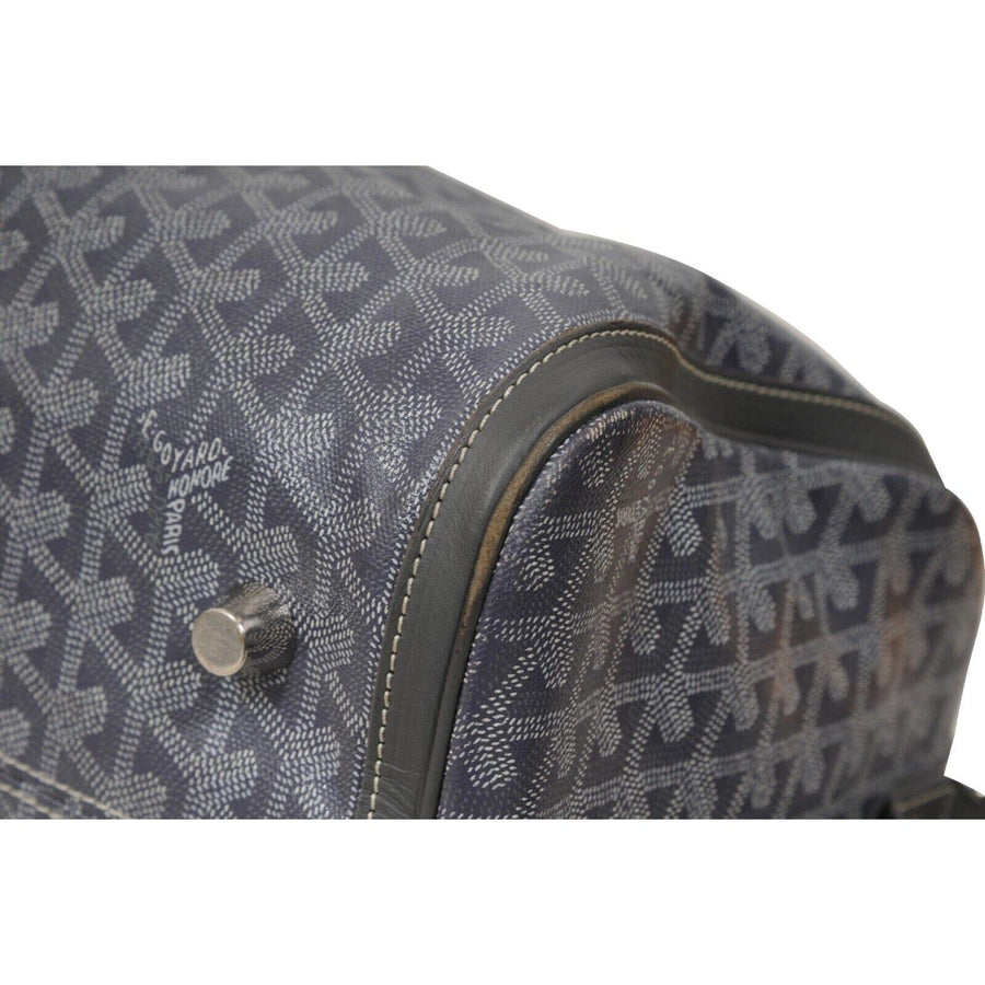 Croisiere 45 Grey Leather Duffle Bag Carry On Travel Weekend Gym Shoulder Goyard 