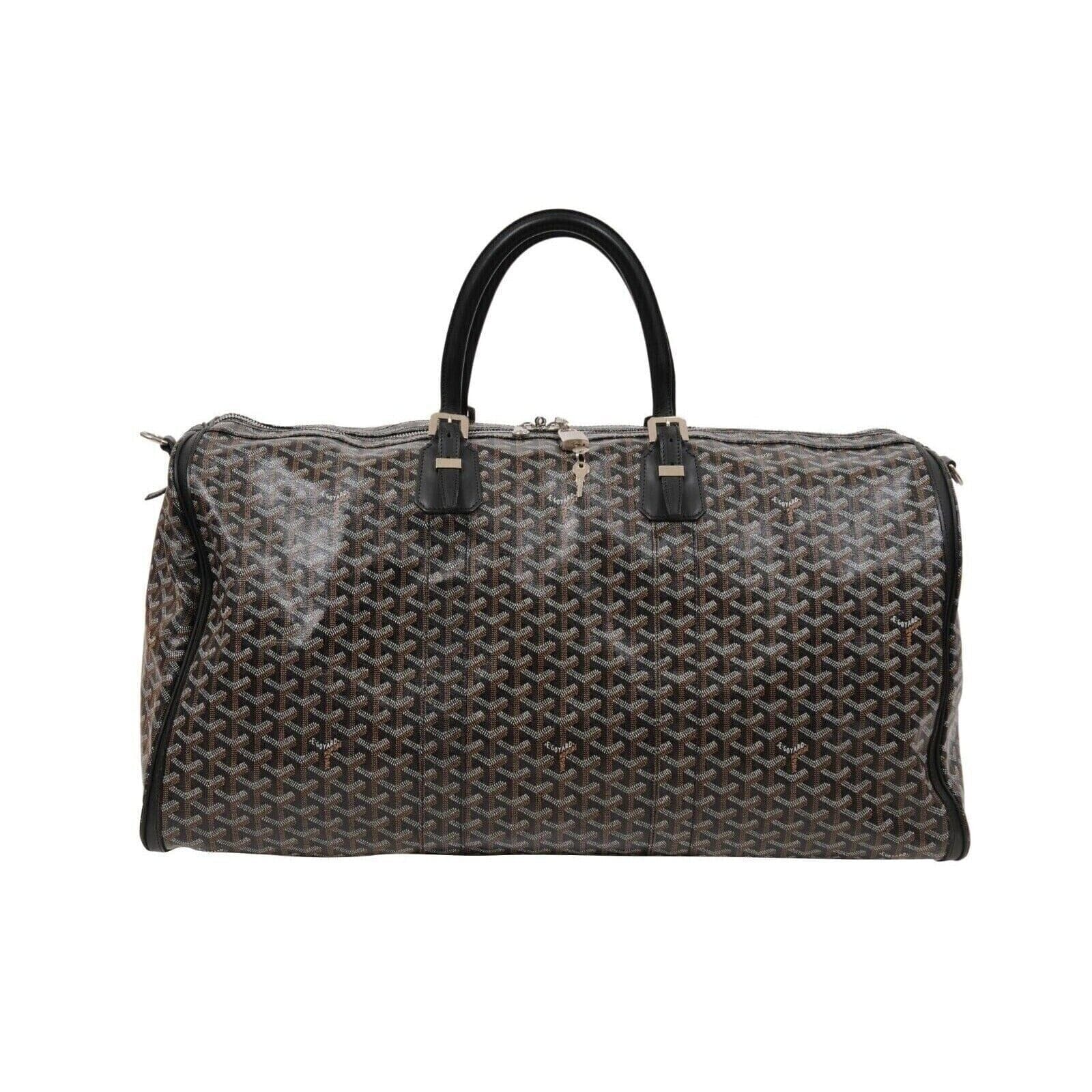 Goyard Croisiere 60 Duffle Bag Black Travel Gym Carry On Luggage
