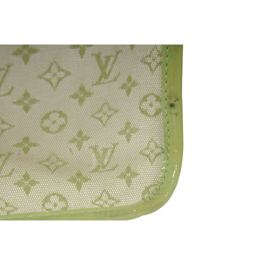LV Monogram Mini Lin Sac Kathleen Lime Green Shoulder Bag y2k
