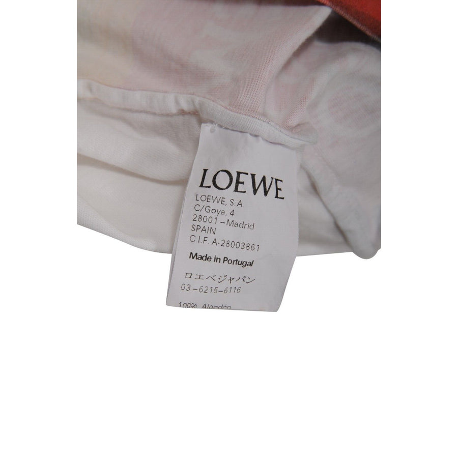 Loewe Racing Nascar T Shirt White Blue Cotton Short Sleeve Distress
