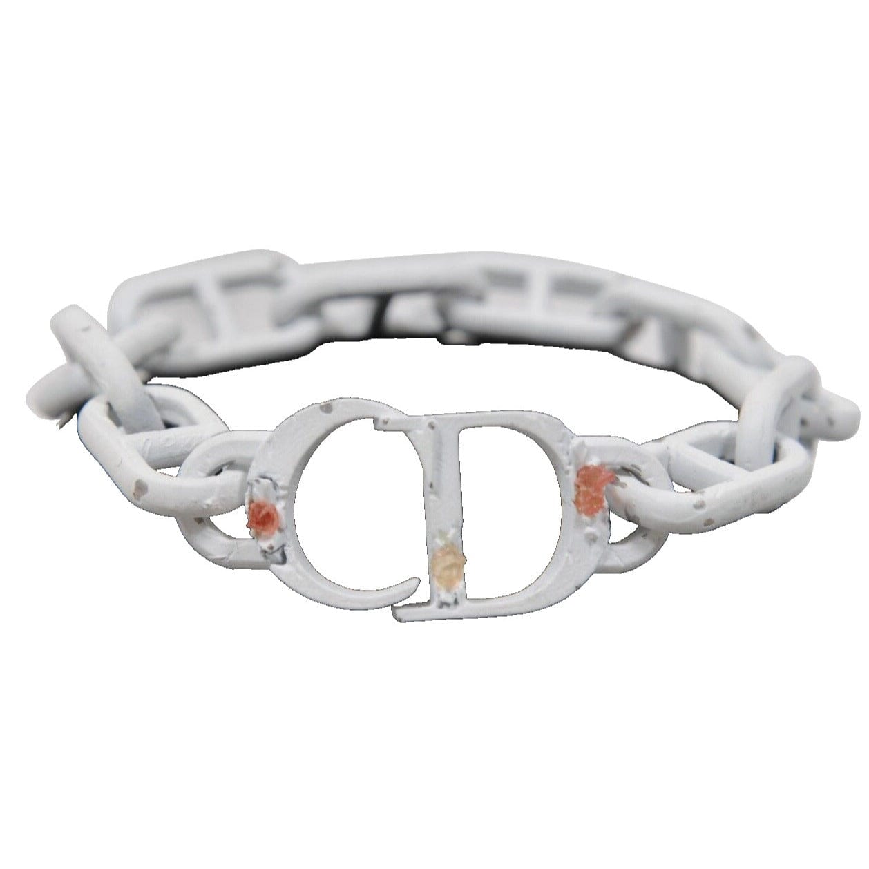 dior ダニエルアーシャム　ブレスレット Dior Mens Daniel Arsham CD Matte White Ressin Bronze Eroded Chain