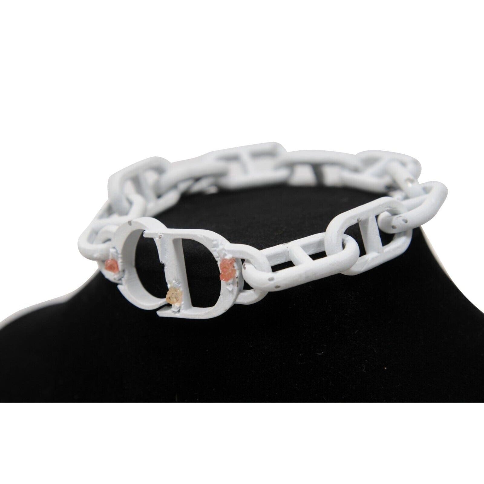 dior ダニエルアーシャム　ブレスレット Dior Mens Daniel Arsham CD Matte White Ressin Bronze Eroded Chain