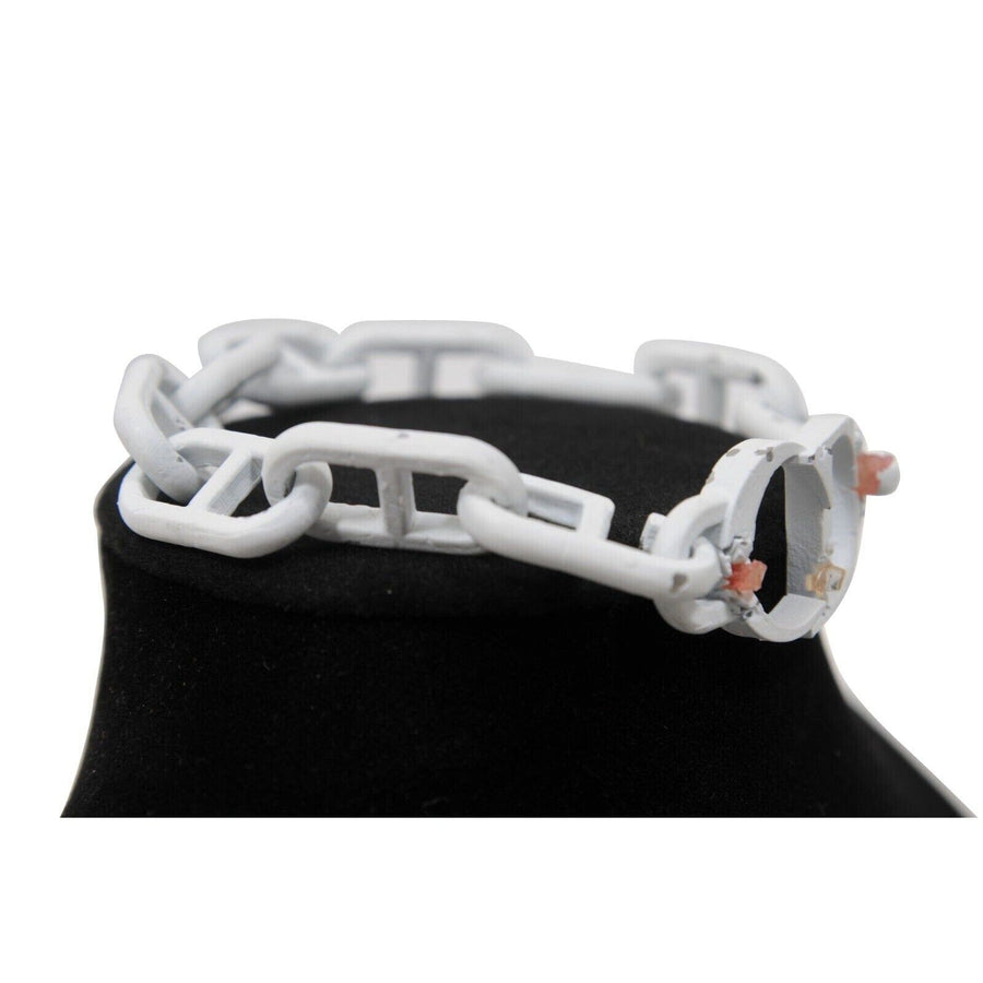 Dior Mens Daniel Arsham CD Matte White Ressin Bronze Eroded Chain