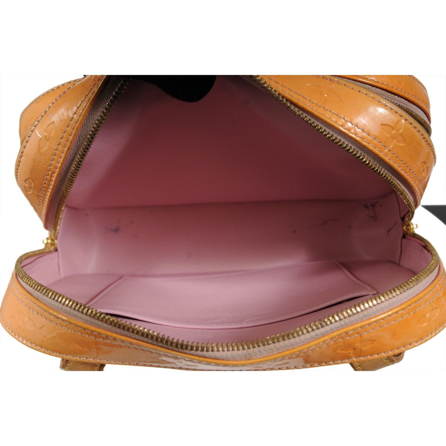 Vernis Murray Backpack Salmon Orange LV Monogram Patent Leather Bag