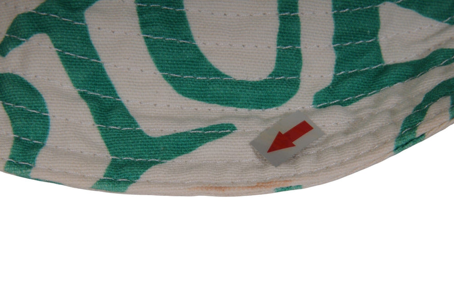 Dior SHAWN Stussy Bucket Hat Size Large White Green Yellow Cotton