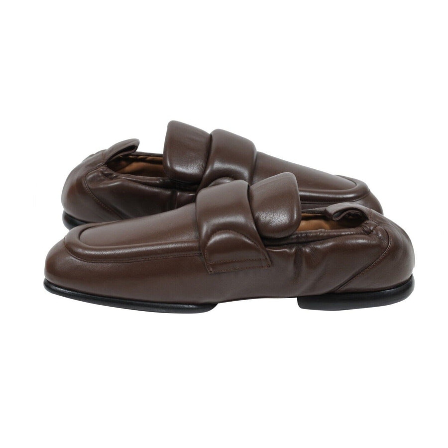 Dries Van Noten Mens Padded Loafers Size US 12.5 45.5 Brown Leather Slip On DRIES VAN NOTEN 