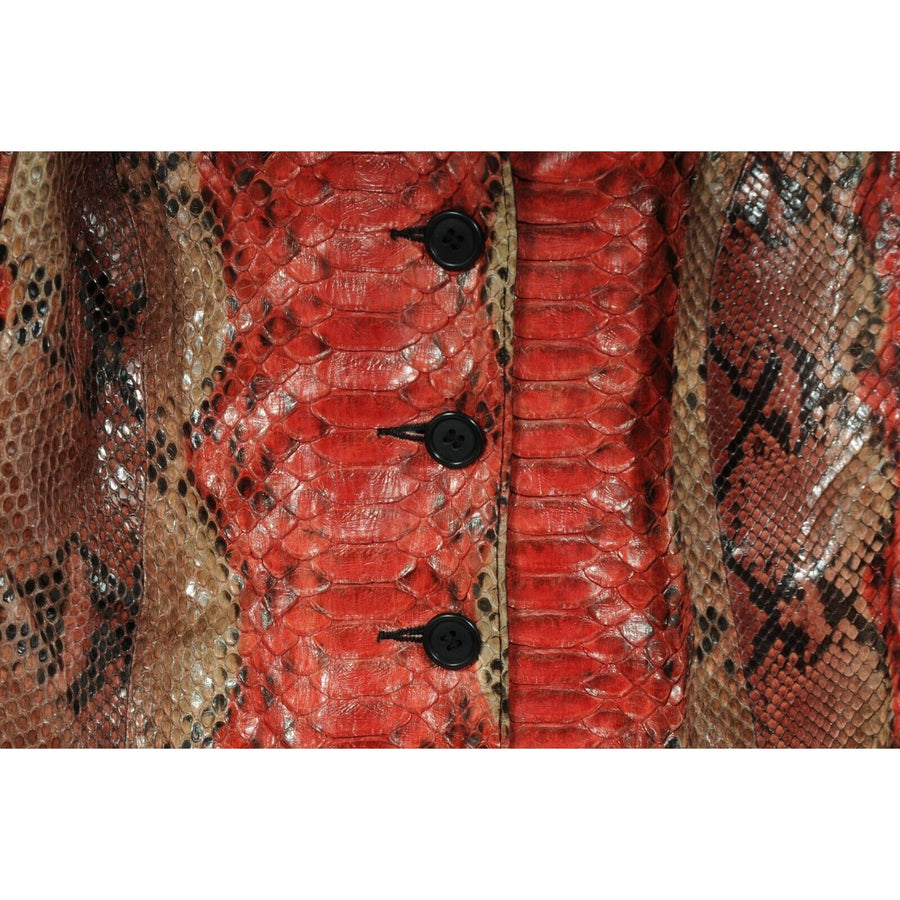 Voyage Invest Into The Original Vintage Y2k Jacket Medium Red Python Snake Skin