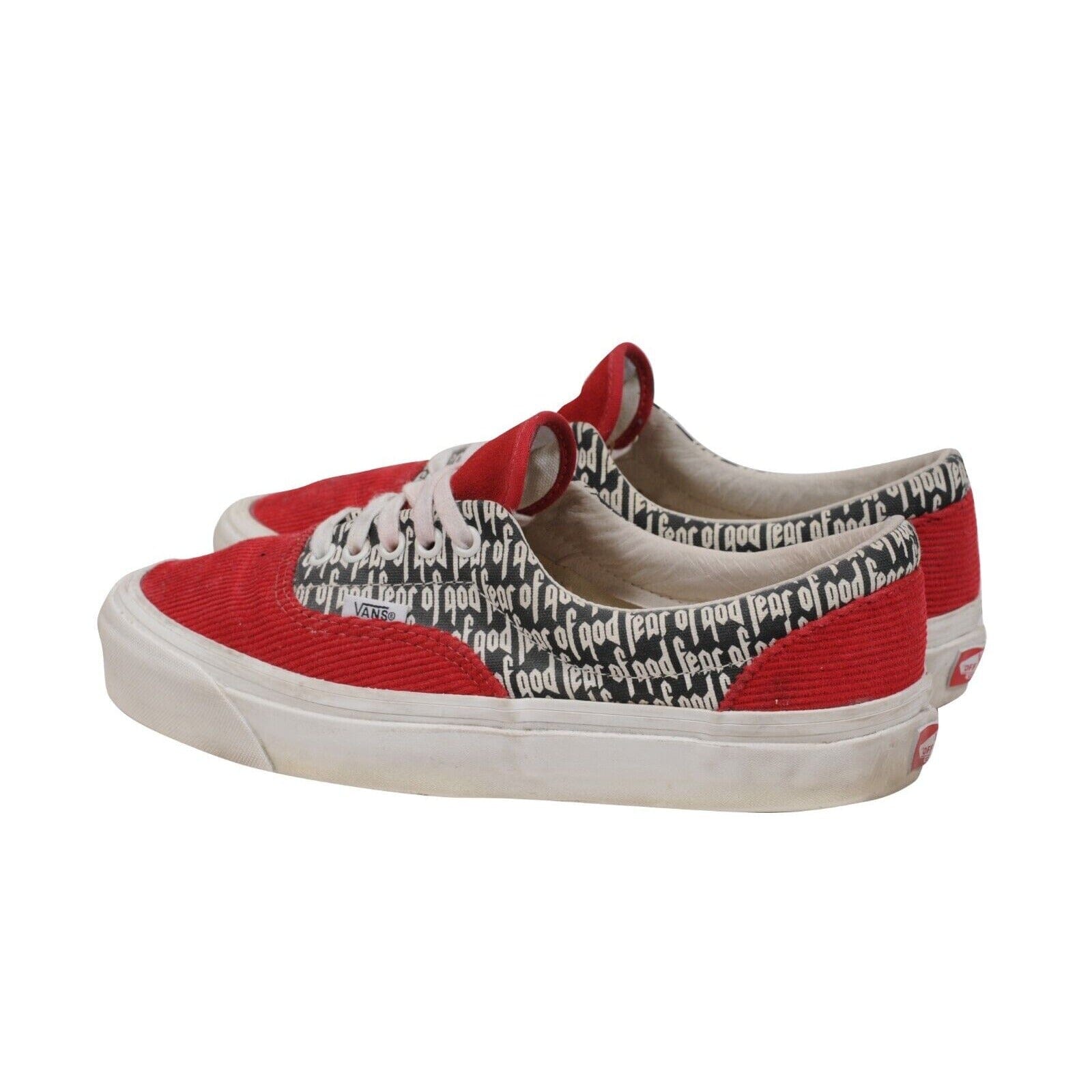 Fear of God Vans Mens Era 95 DX Logo Sneakers Size US 9 Red 2017 