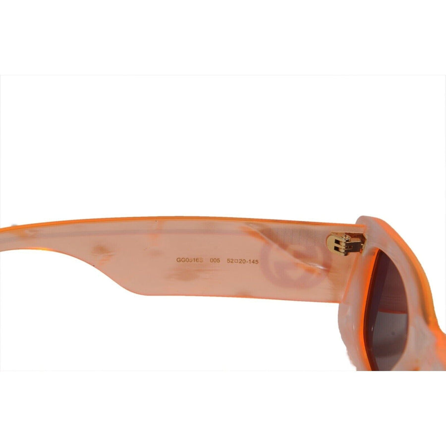 GG0516S Rectangular Sunglasses Orange Pearl Geometric Mirror Shades GUCCI 