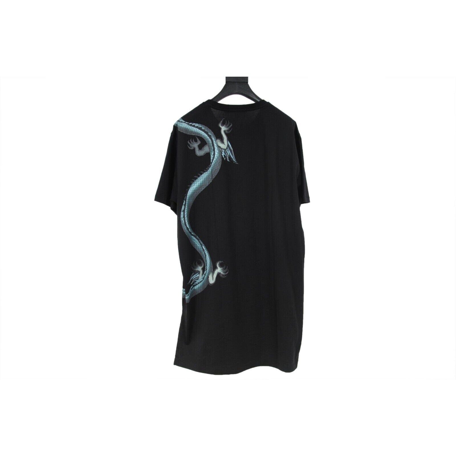 Givenchy Mens Dragon Logo T Shirt Size Medium Black Blue 100