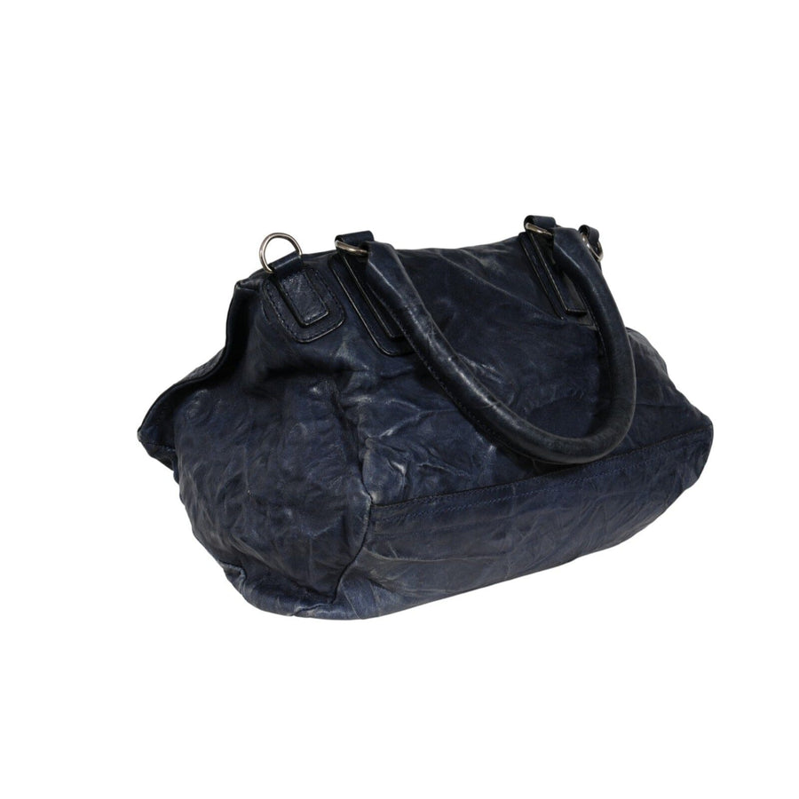 Givenchy Pandora Bag Aged Distressed Blue Leather Medium Crossbody