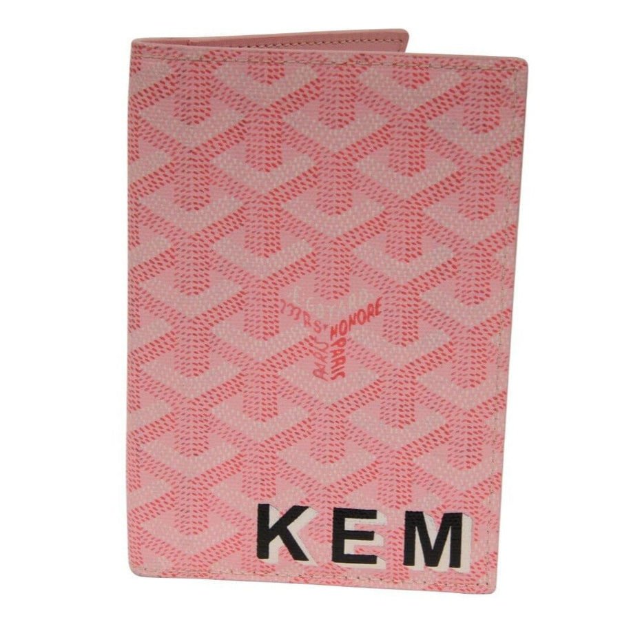 Goyard Grenelle Passport Holder Pink Travel Wallet Card Money