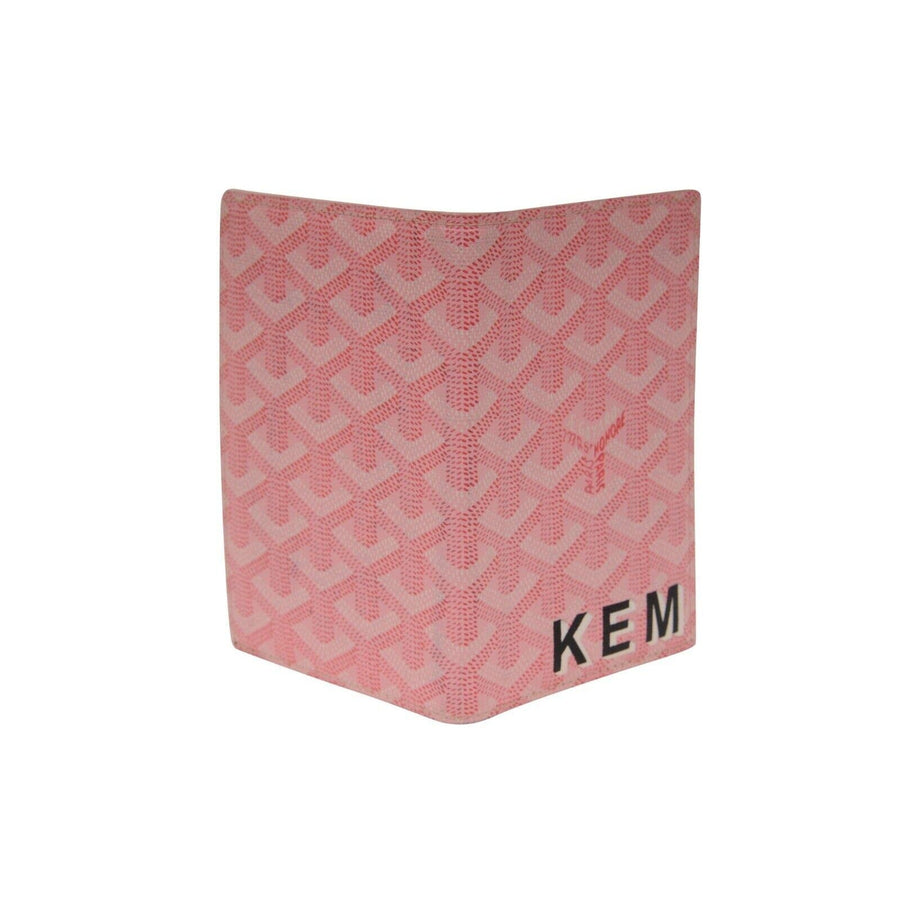 Goyard Grenelle Passport Holder Pink Travel Wallet I.D Card Money Hold THE ECHELON