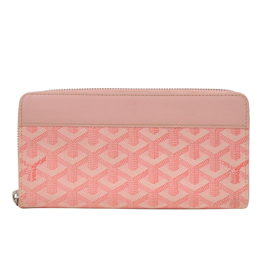 Goyard Matignon Zip Long Wallet Pink Multi Pocket Travel Card Holder Tote Purse GOYARD 