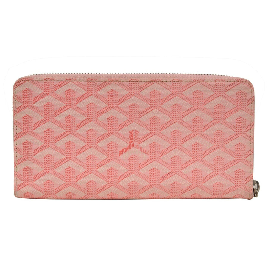 Goyard Matignon Zip Long Wallet Pink Multi Pocket Travel Card Holder Tote Purse GOYARD 