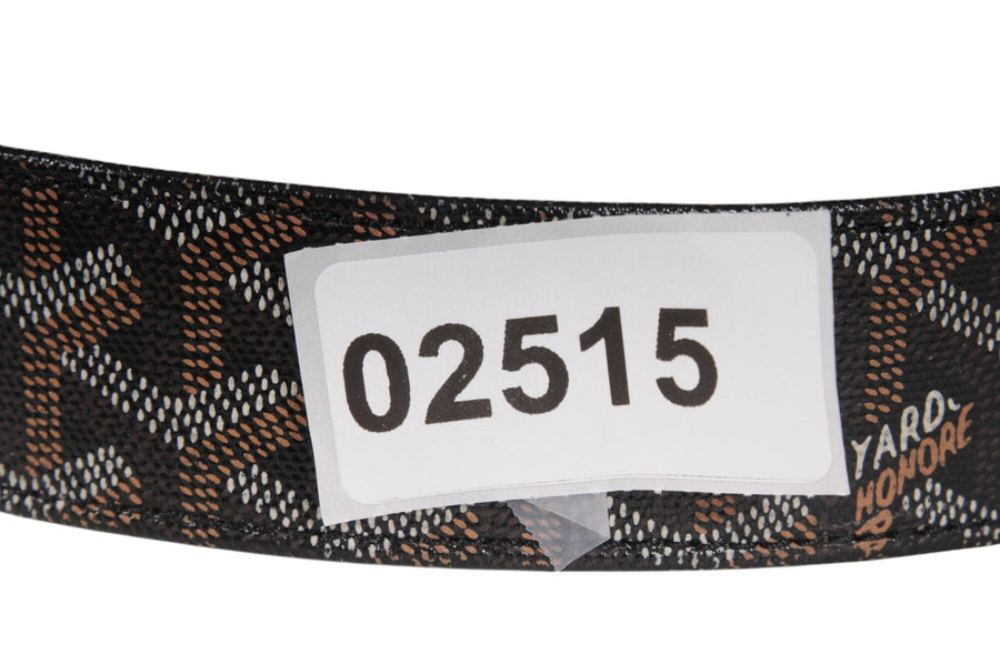 Goyard Mens Florida Belt 95 31 32 Black Goyardine Canvas Leather 5 Hole GOYARD 