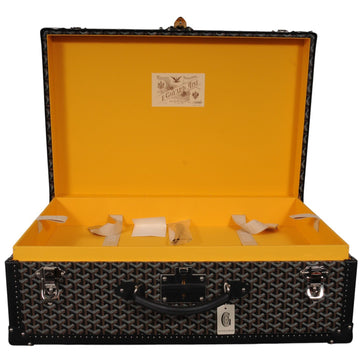 Goyard Palace 70 Black Suitcase Trunk Hard-sided Dispaly Travel Chest GOYARD 