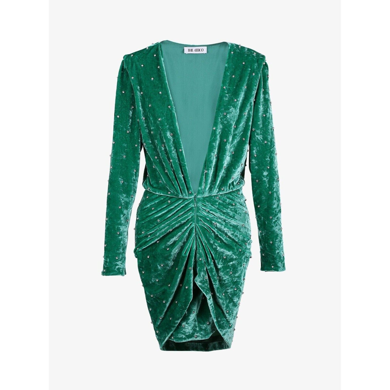 green emerald velvet dress Katelyn Velvet Maxi Wrap Dress main image 0