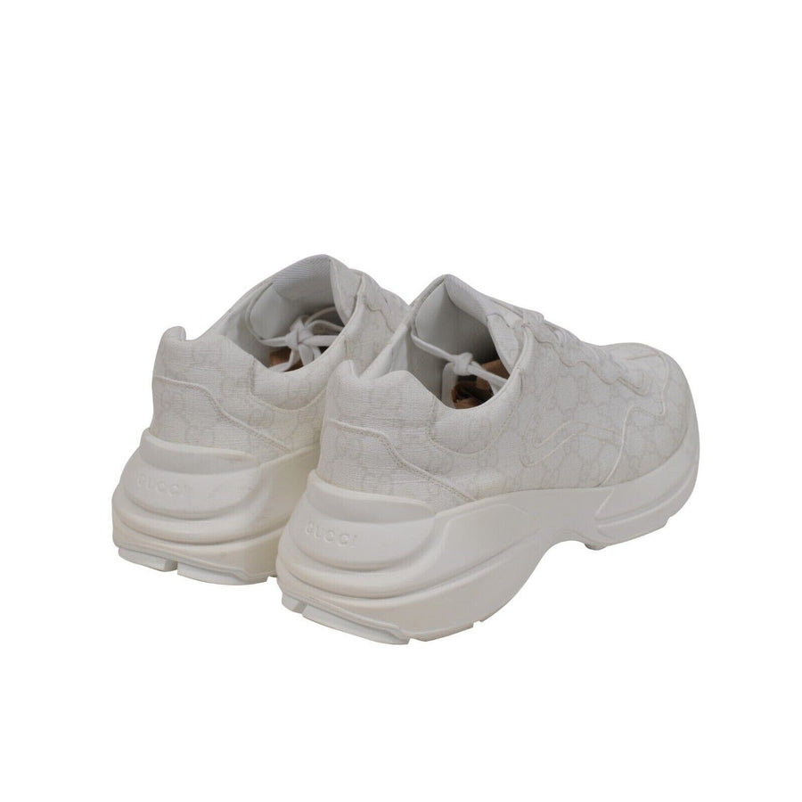 Gucci Men GG Logo Rhyton Sneakers Size US 9.5 G 9 White Chunky Platform Trainers Gucci 