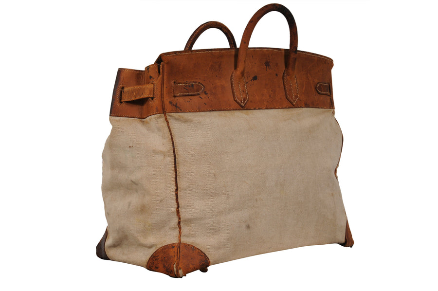 Vintage 1950 Hermes Haut à Courroies Hac 50 55 60 Big Birkin Bag