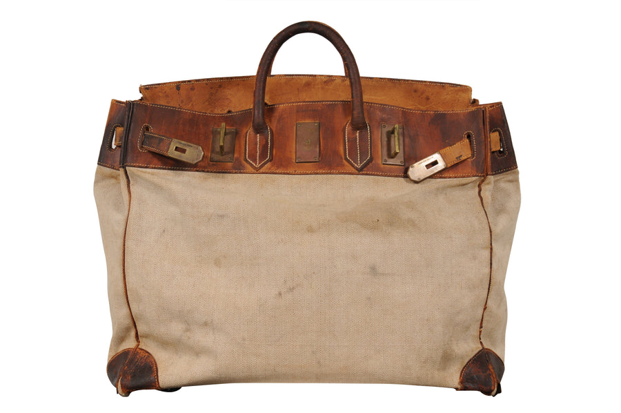 Vintage 1950 Hermes Haut à Courroies Hac 50 55 60 Big Birkin Bag