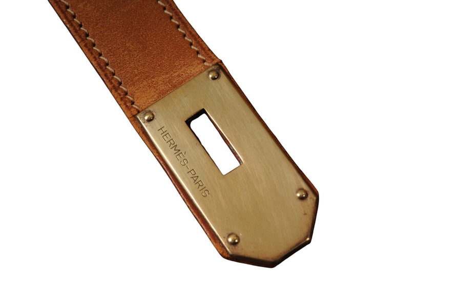 Hermes Vintage Haut à Courroies Hac 50 Birkin Natural Tan Brass Hardware Travel Duffle Bag HERMÈS 