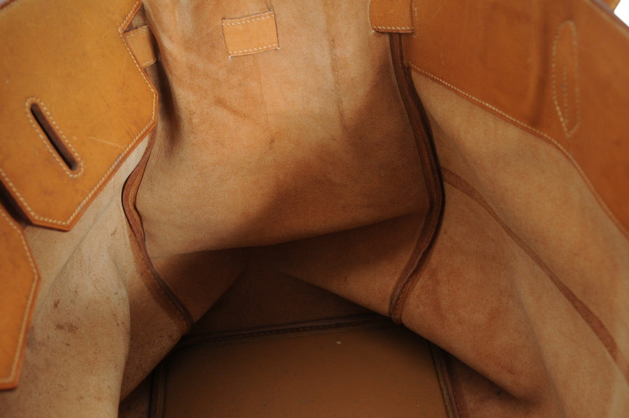 Hermes Vintage Haut à Courroies Hac 50 Birkin Natural Tan Brass Hardware Travel Duffle Bag HERMÈS 
