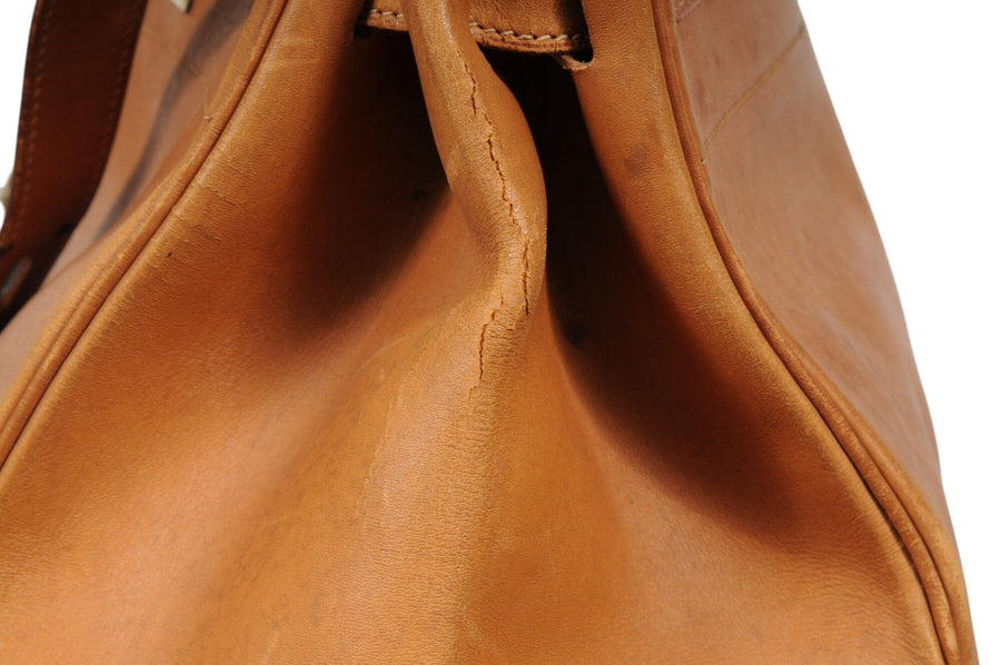 Hermes Vintage Haut à Courroies Hac 50 Birkin Natural Tan Brass Hardware Travel Duffle Bag HERMÈS 