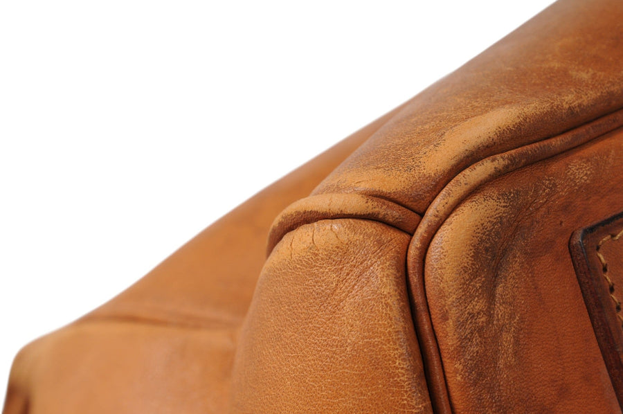 Hermes Vintage Haut à Courroies Hac 50 Birkin Natural Tan Brass Hardware Travel Duffle Bag HERMÈS 