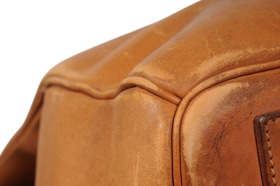 Hermes Vintage Haut à Courroies Hac 50 Birkin Natural Tan Brass Hardware Travel Duffle Bag HERMÈS 
