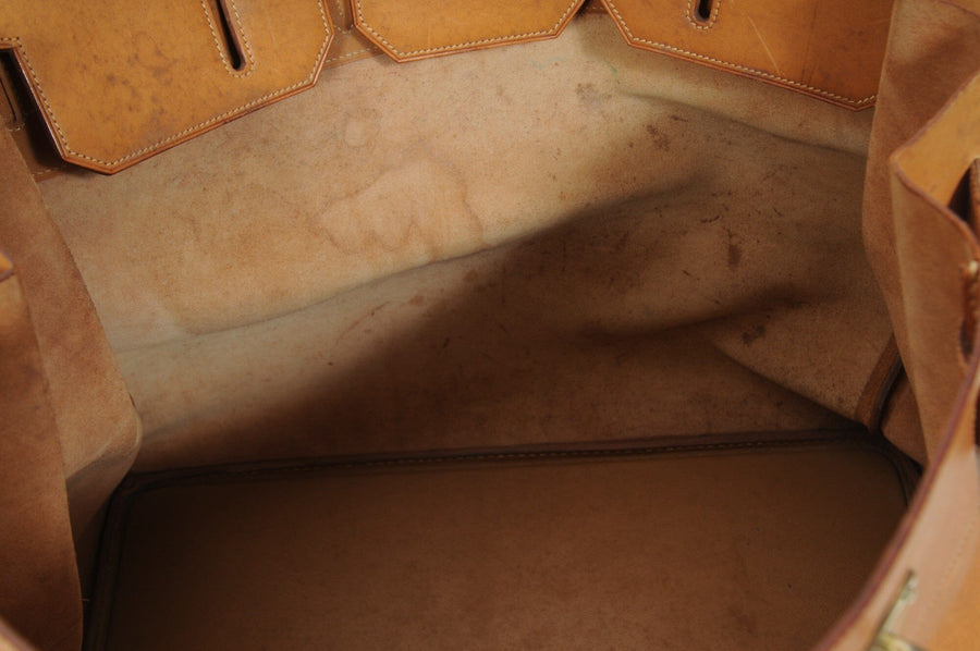 Hermes Vintage Haut à Courroies Hac 50 Birkin Natural Tan Brass Hardware Travel Duffle Bag HERMÈS 