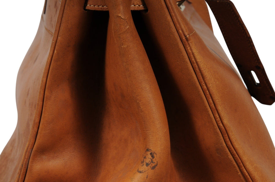 Hermes Vintage Haut à Courroies Hac 50 Birkin Natural Tan Brass Hardware Travel Duffle Bag HERMÈS 