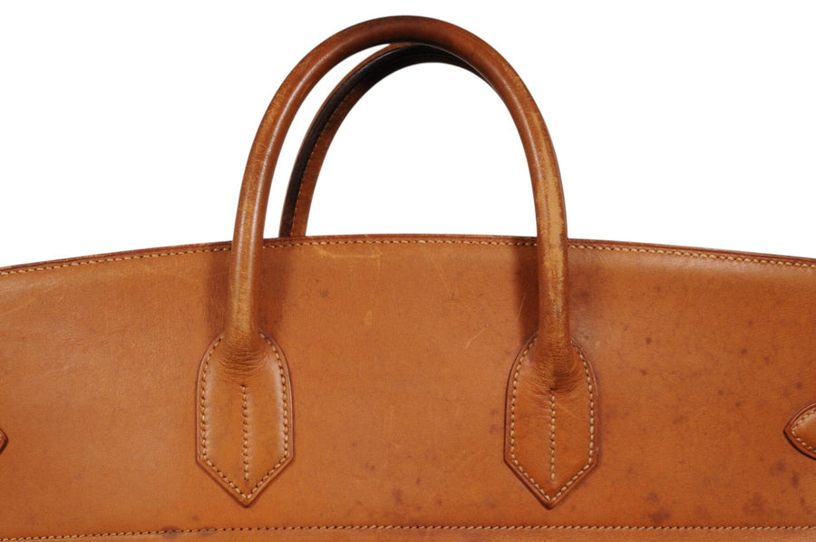 Hermes Vintage Haut à Courroies Hac 50 Birkin Natural Tan Brass Hardware Travel Duffle Bag HERMÈS 