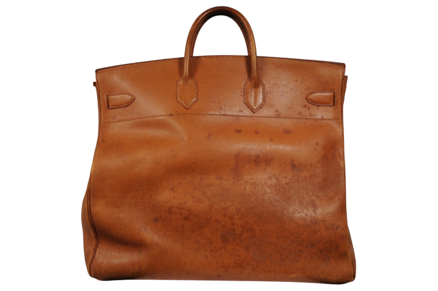 Hermes Vintage Haut à Courroies Hac 50 Birkin Natural Tan Brass Hardware Travel Duffle Bag HERMÈS 